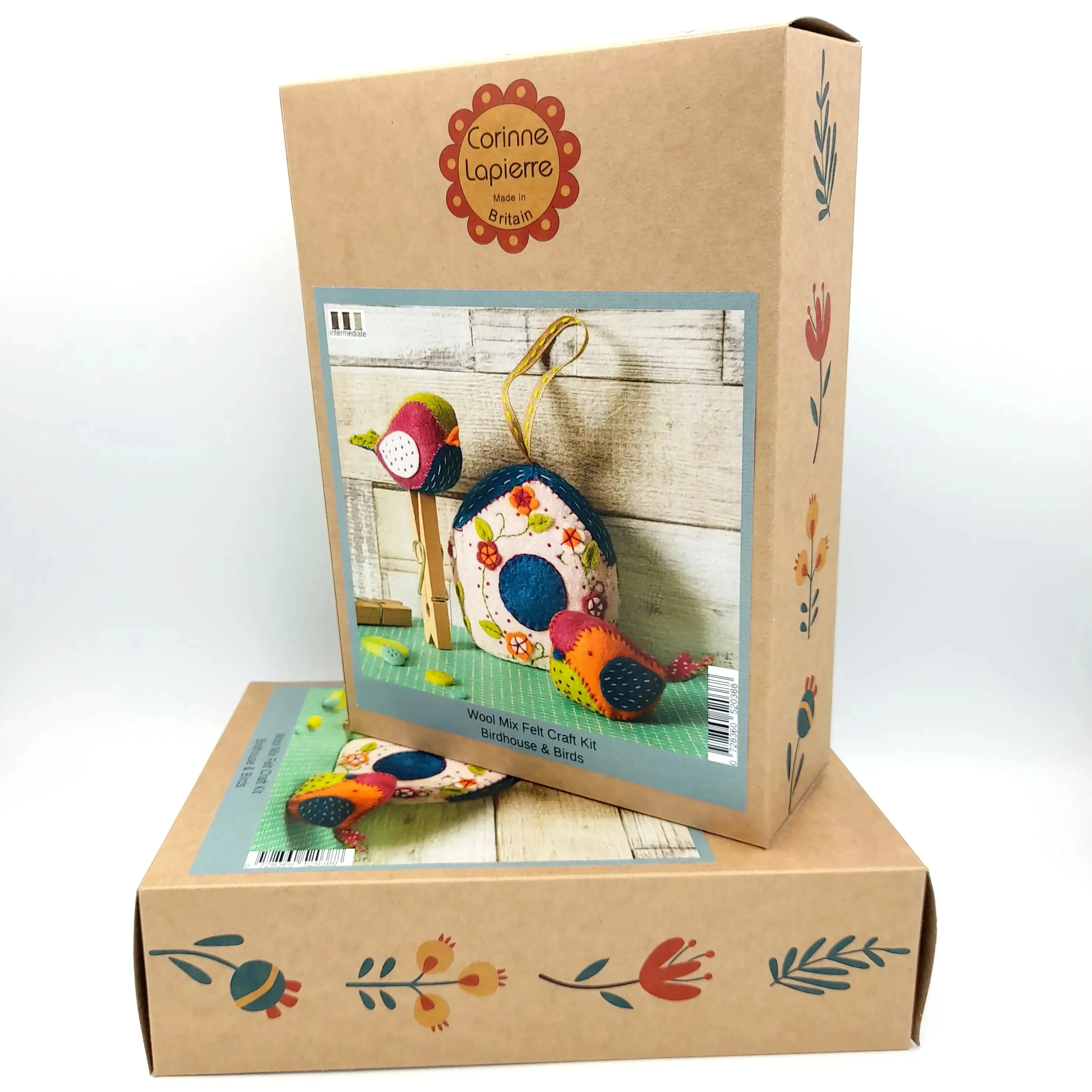 Corrine Lapierre ~ Wool Felt Craft Kit ~ Birdhouse & Birds