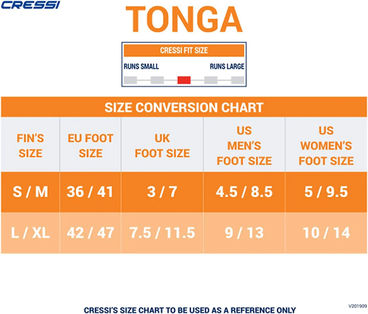 Cressi Tonga Short Open Heel Fins