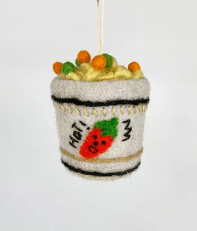 Cup O'Noodle Felt Ornament