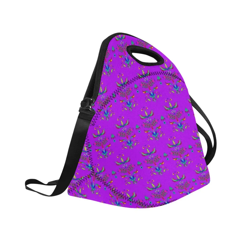 Dakota Damask Purple Neoprene Lunch Bag/Large