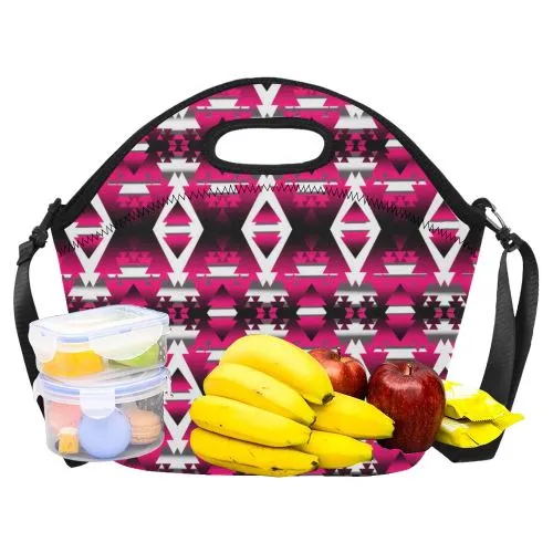 Dark Sunset Winter Camp Neoprene Lunch Bag/Large