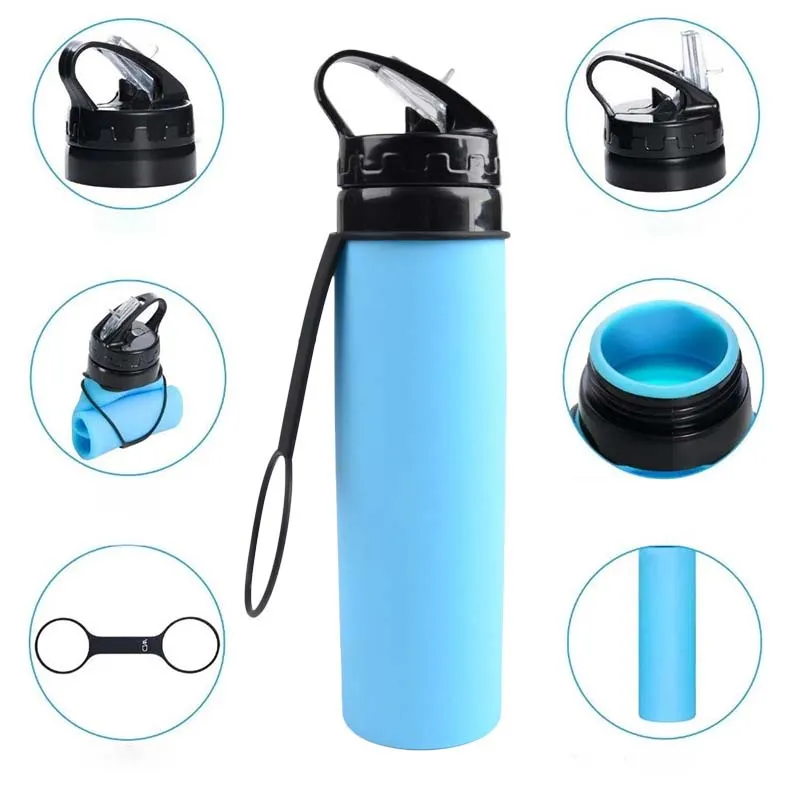 Dbeck® Collapsible Silicone Water Bottle for Outdoor Cycling