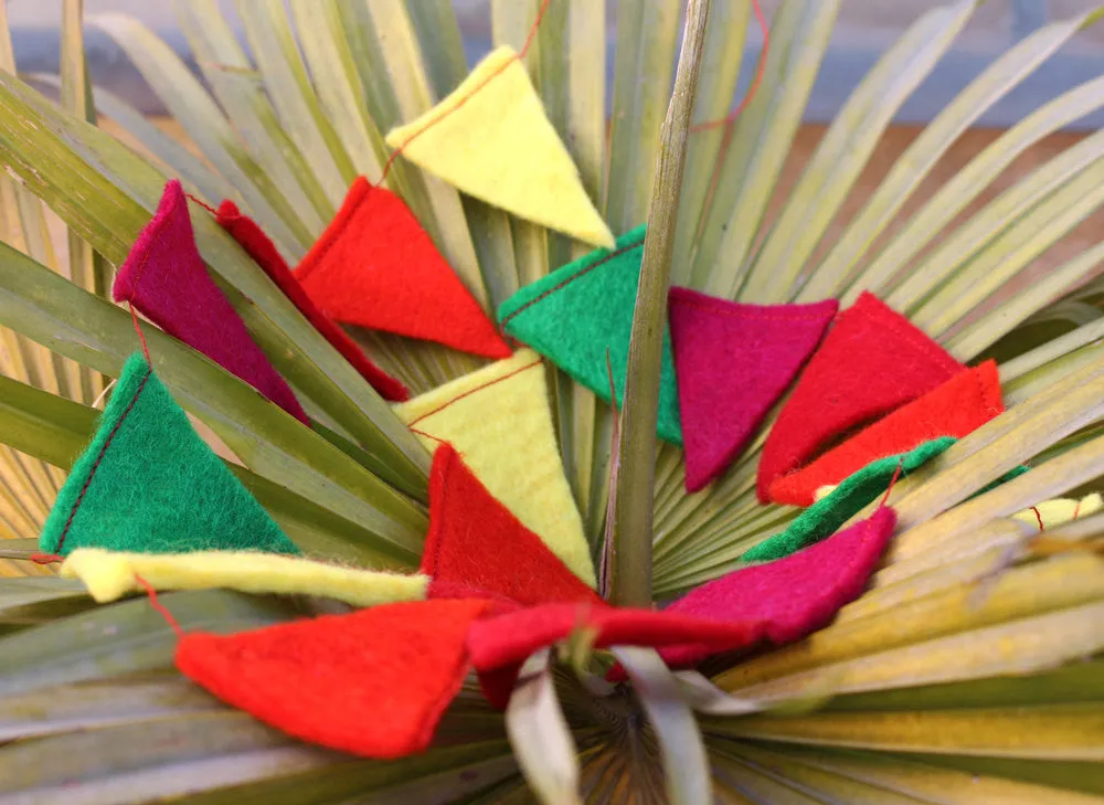 Decorative Felt Wool Triangular Prayer Flags