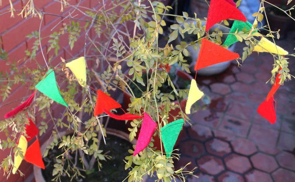 Decorative Felt Wool Triangular Prayer Flags