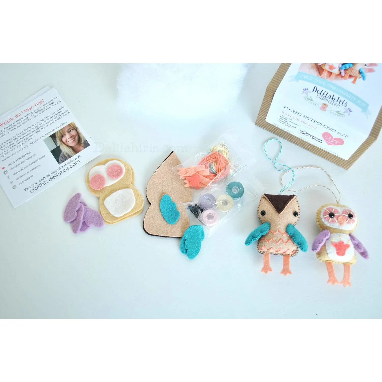 DelilahIris Designs ~ Owl Ornament Sewing Kit