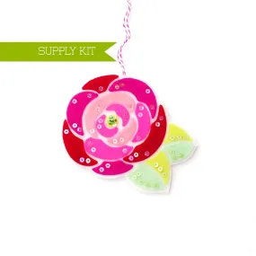 Dreamy Rose Wool Felt Ornament Supply Kit