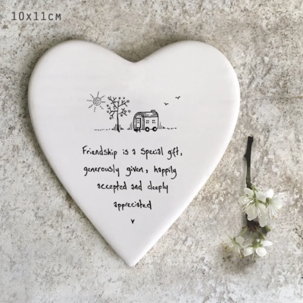 East of India Porcelain Sentiment Coasters