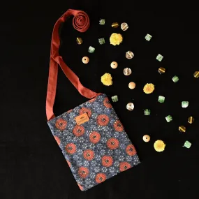 Eco-Friendly Ajrak Blossom Pattern Sling