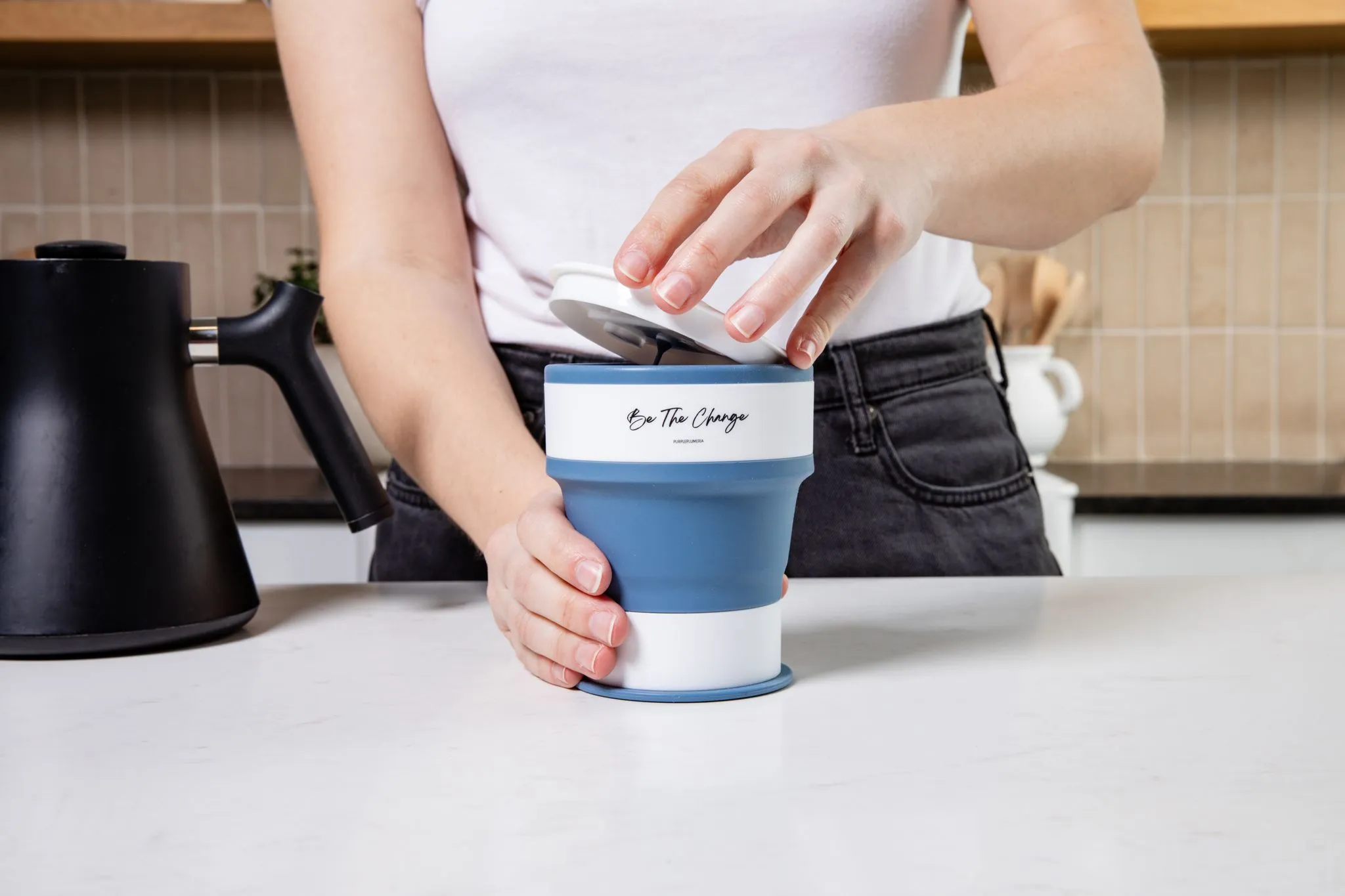 Eco Friendly, Collapsible Reusable Silicon Cup