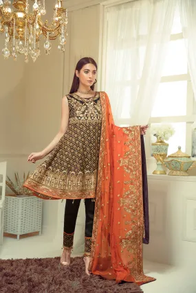 Elaf Premium Chiffon Collection 2019 – EL08 Dusky Midnight