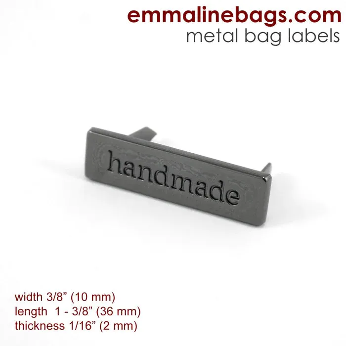 Emmaline Metal Bag Label "handmade"