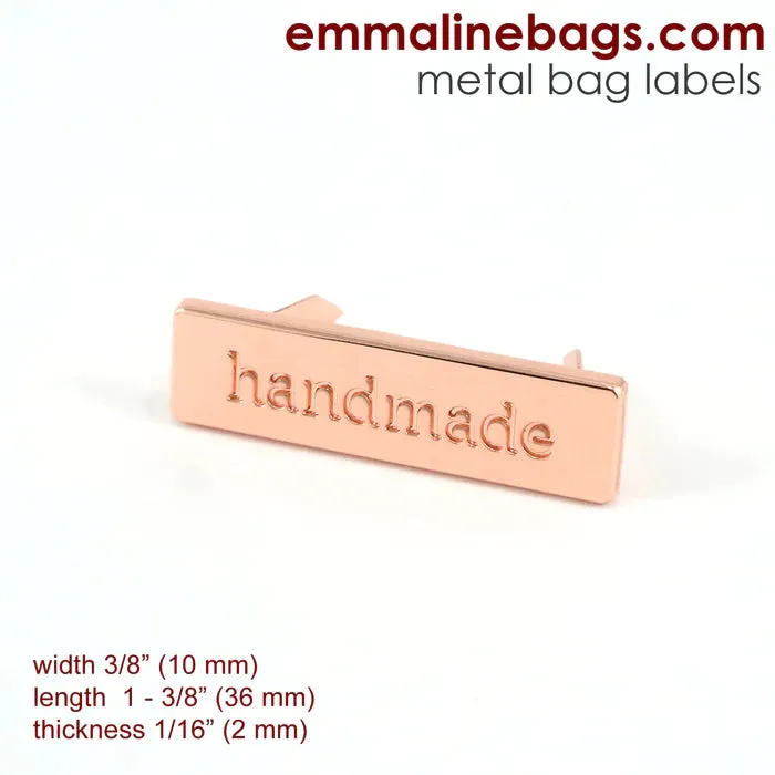 Emmaline Metal Bag Label "handmade"