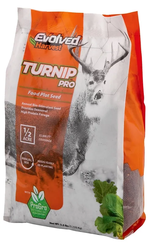 Evolved Turnip Pro Series EVO81004 Food Plot Seed, Sweet Flavor, 2.5 lb :BAG: QUANTITY: 1