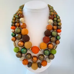 Fall Vibes 3-Strand Fall Statement Necklace