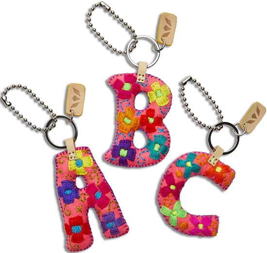 FELT ALPHABET CHARMS, MULT COLORS