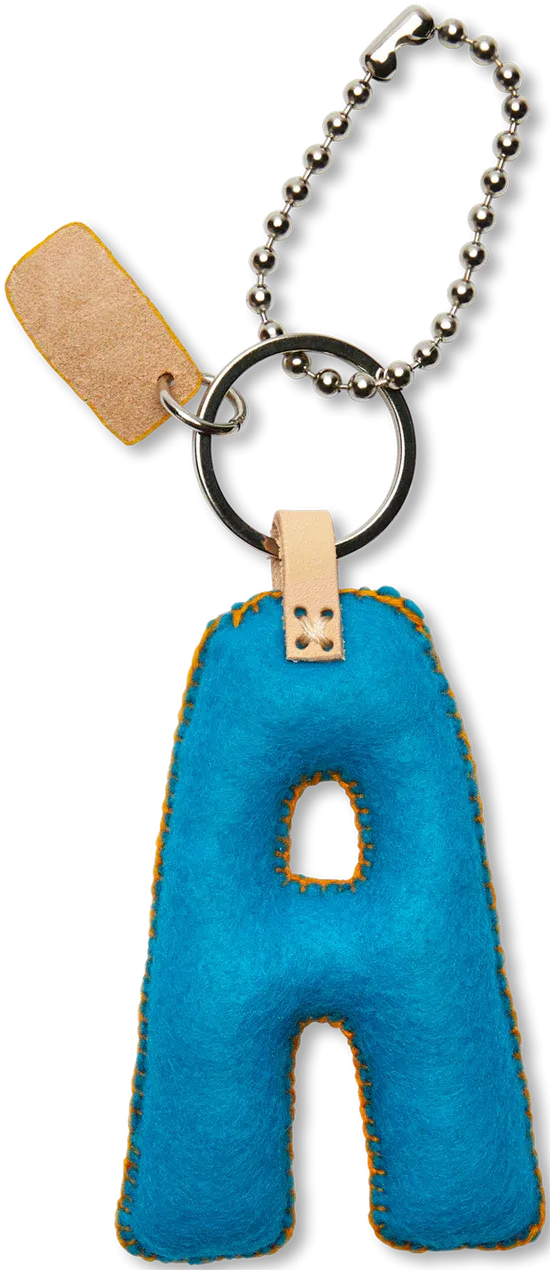 FELT ALPHABET CHARMS, MULT COLORS