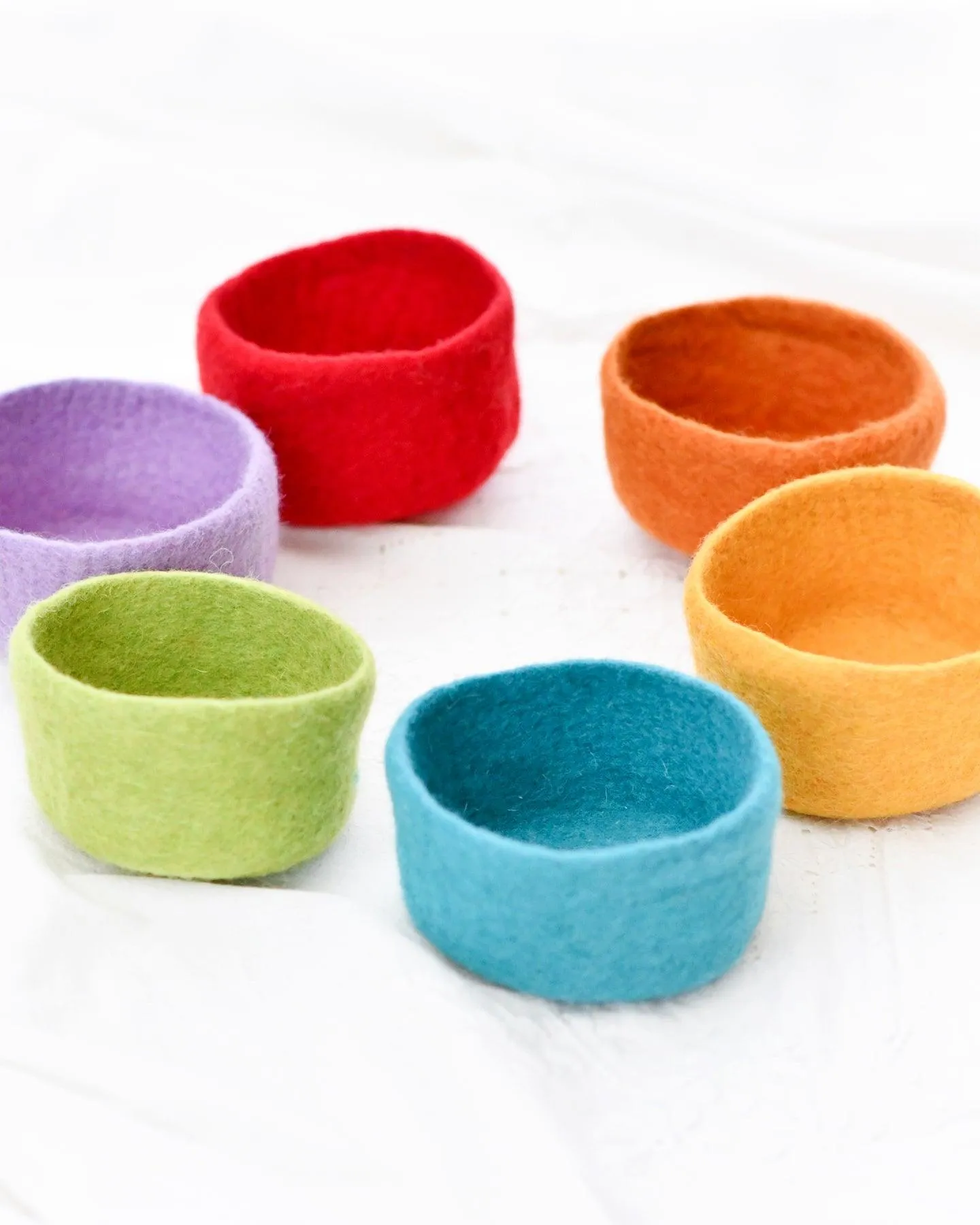 Felt Big Colourful Bowls - Set of 6