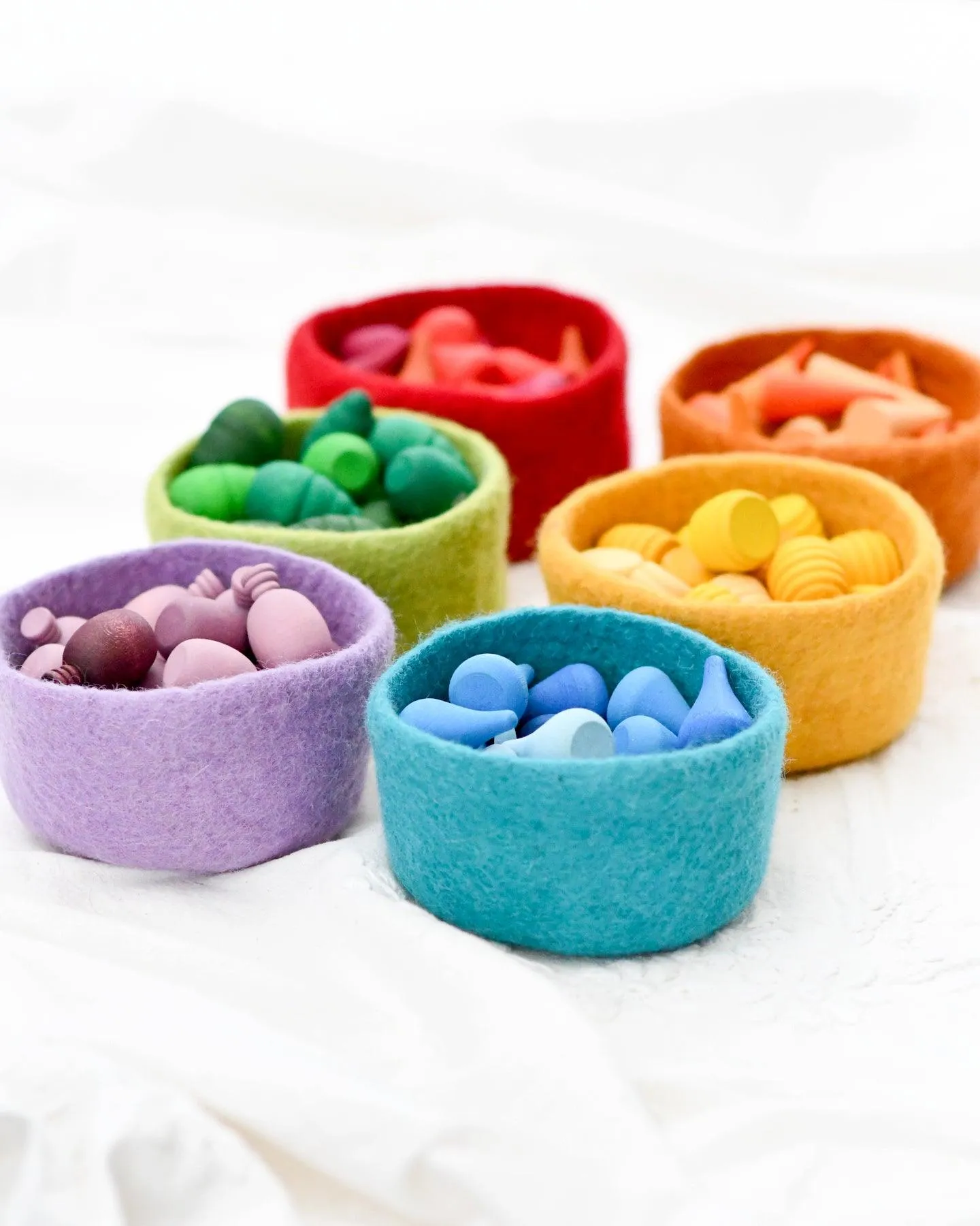 Felt Big Colourful Bowls - Set of 6