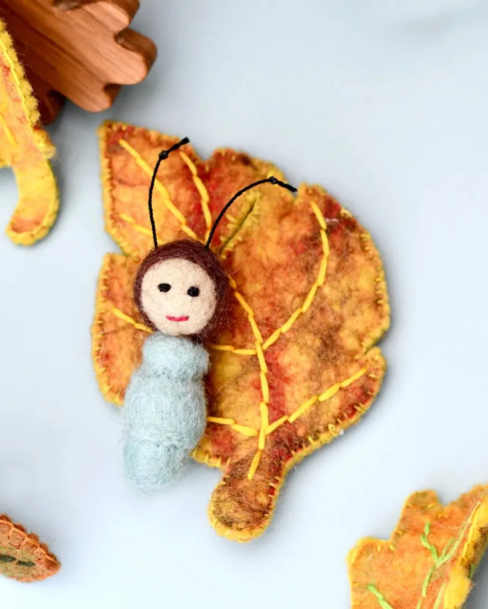 Felt Birch Leaf Baby - Tara Treasures