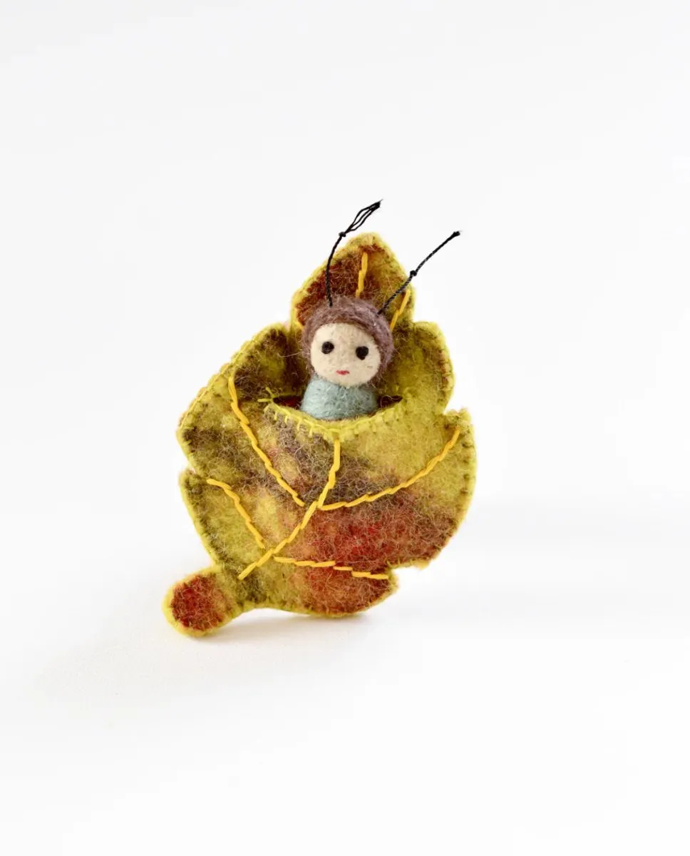 Felt Birch Leaf Baby - Tara Treasures