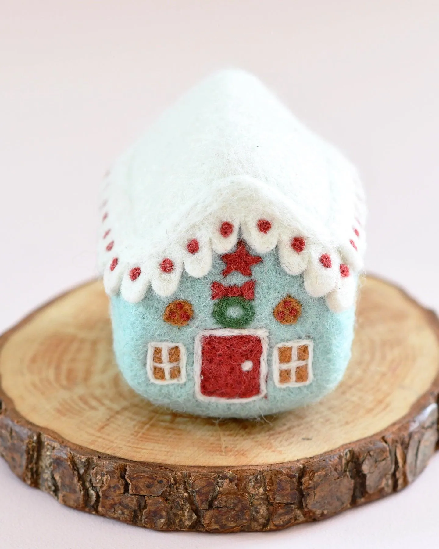 Felt Blue Gingerbread House