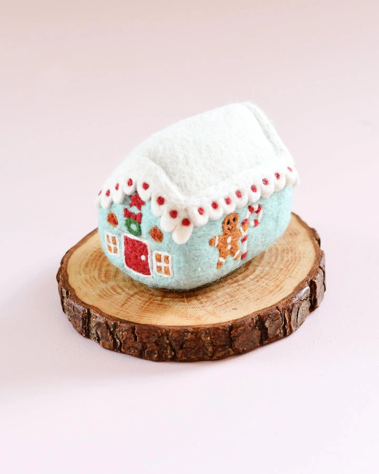 Felt Blue Gingerbread House