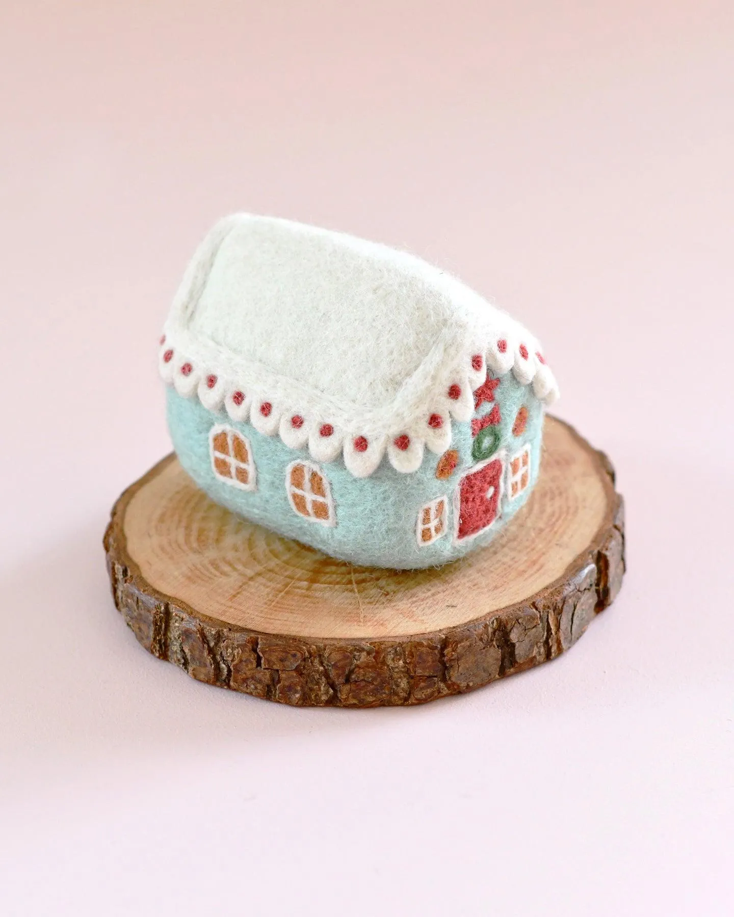 Felt Blue Gingerbread House