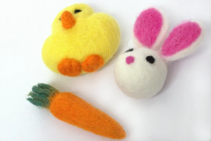 Felt Chick, Bunny, Carrot- SET of 3