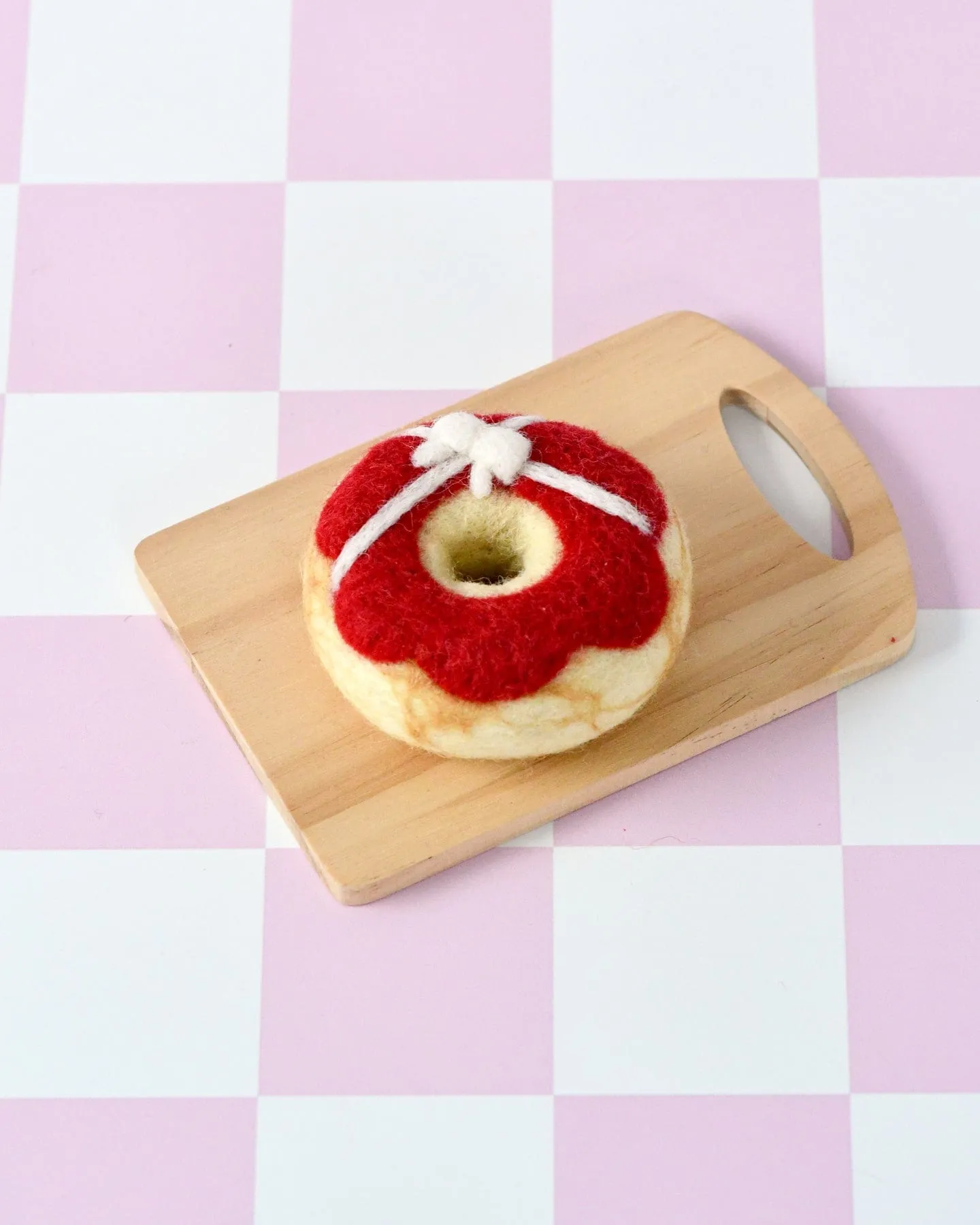 Felt Christmas Donut - Red Present Icing