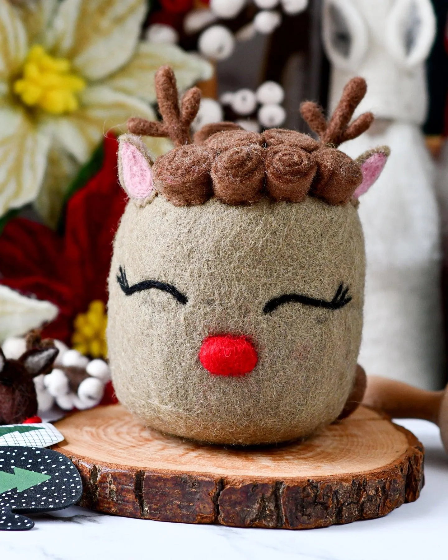 Felt Christmas Reindeer Cake