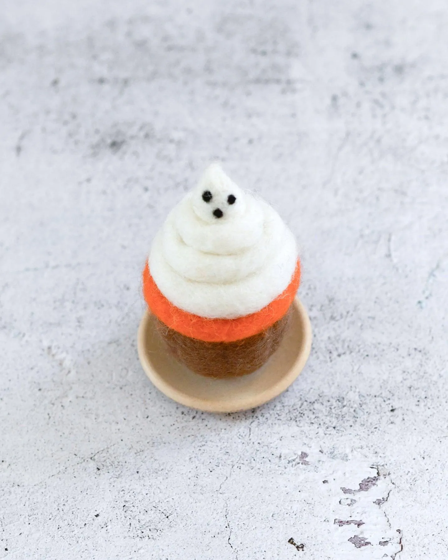 Felt Cupcake - Cute Ghost