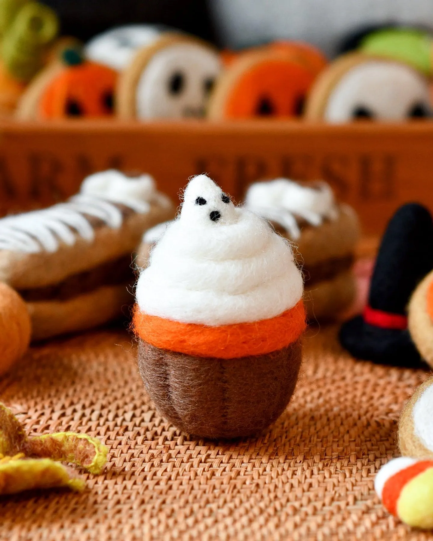 Felt Cupcake - Cute Ghost