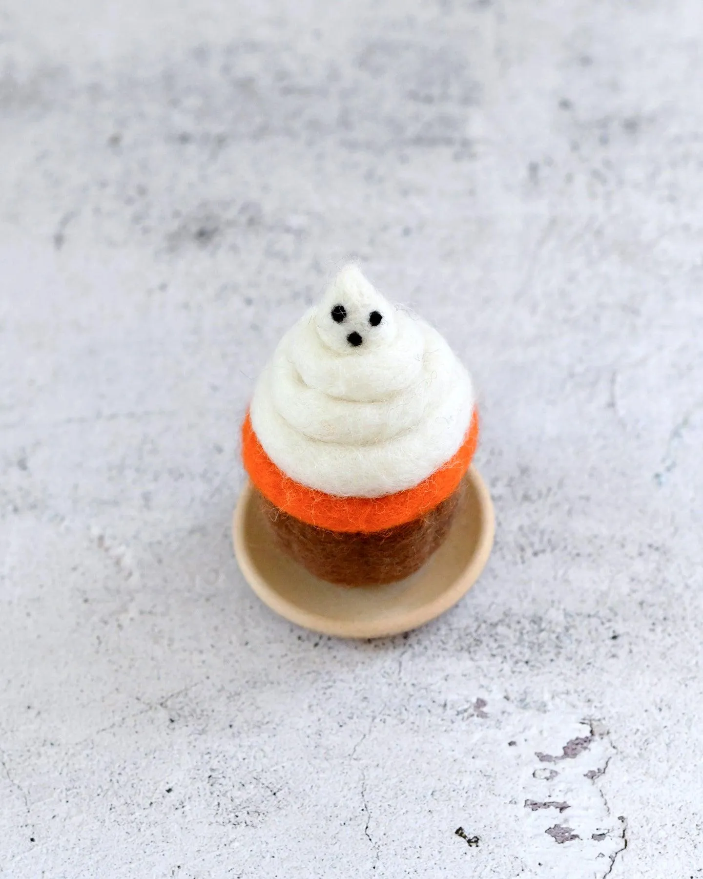 Felt Cupcake - Cute Ghost