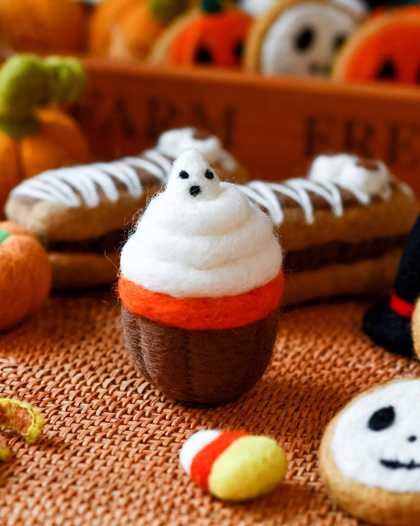 Felt Cupcake - Cute Ghost