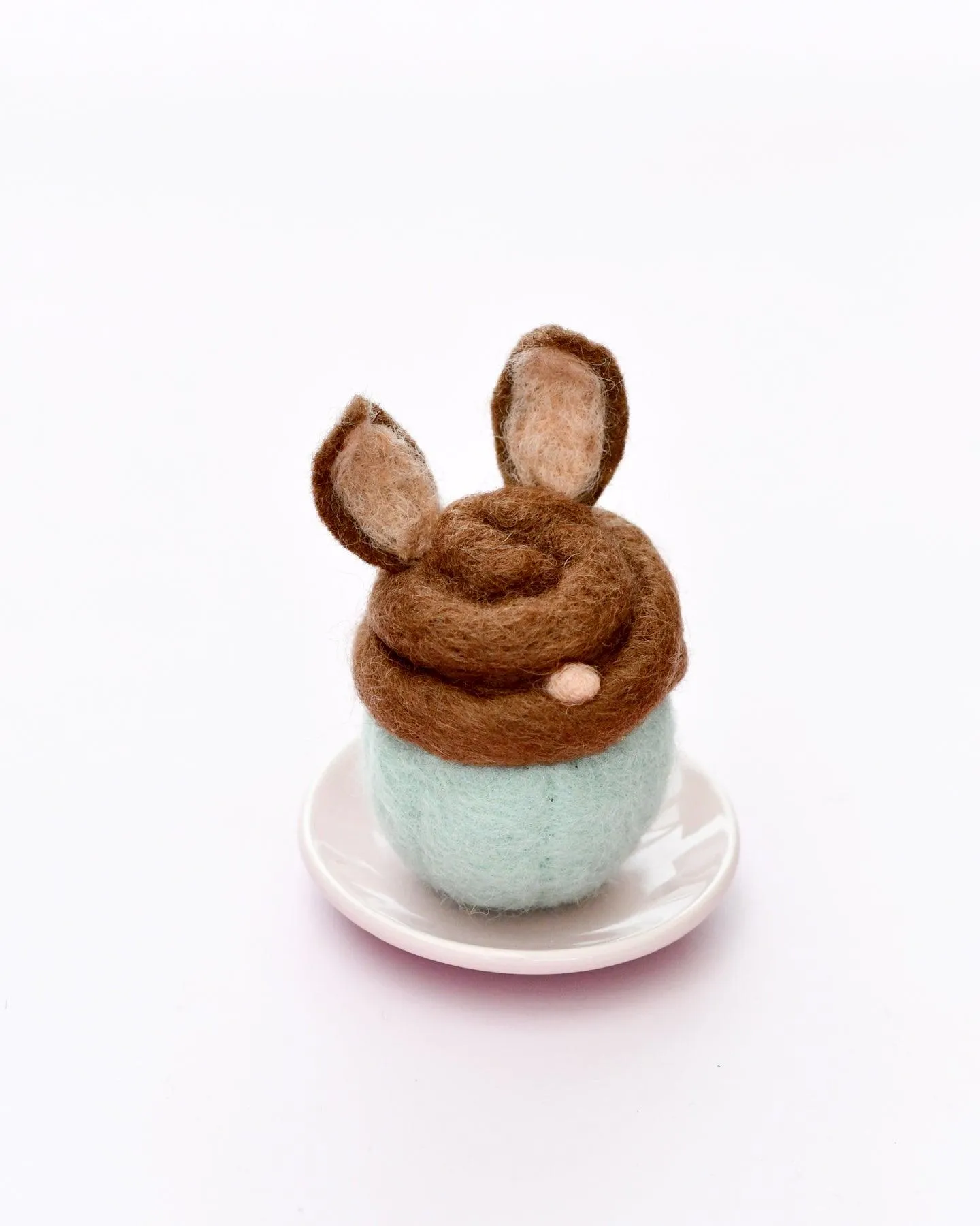 Felt Cupcake - Easter Chocolate Bunny with Ears