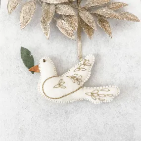 Felt Dove Ornament