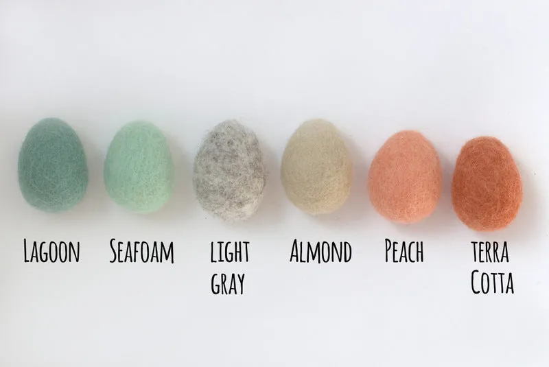 Felt Easter Eggs- Earth Tone Mix