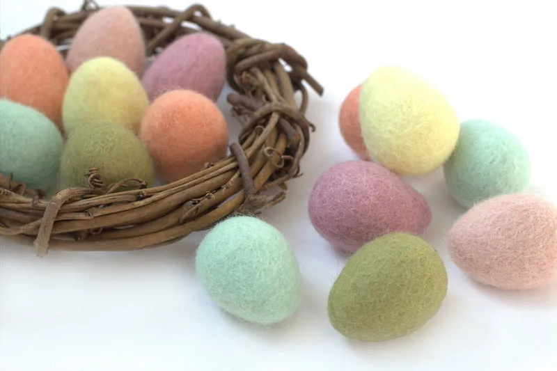 Felt Easter Eggs- Pastel Mix