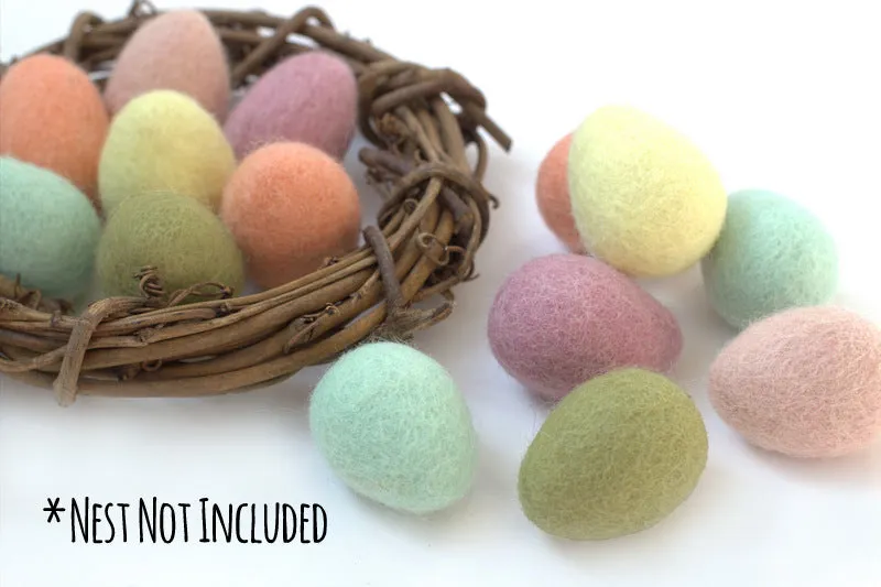 Felt Easter Eggs- Pastel Mix