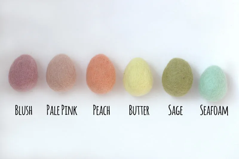 Felt Easter Eggs- Pastel Mix