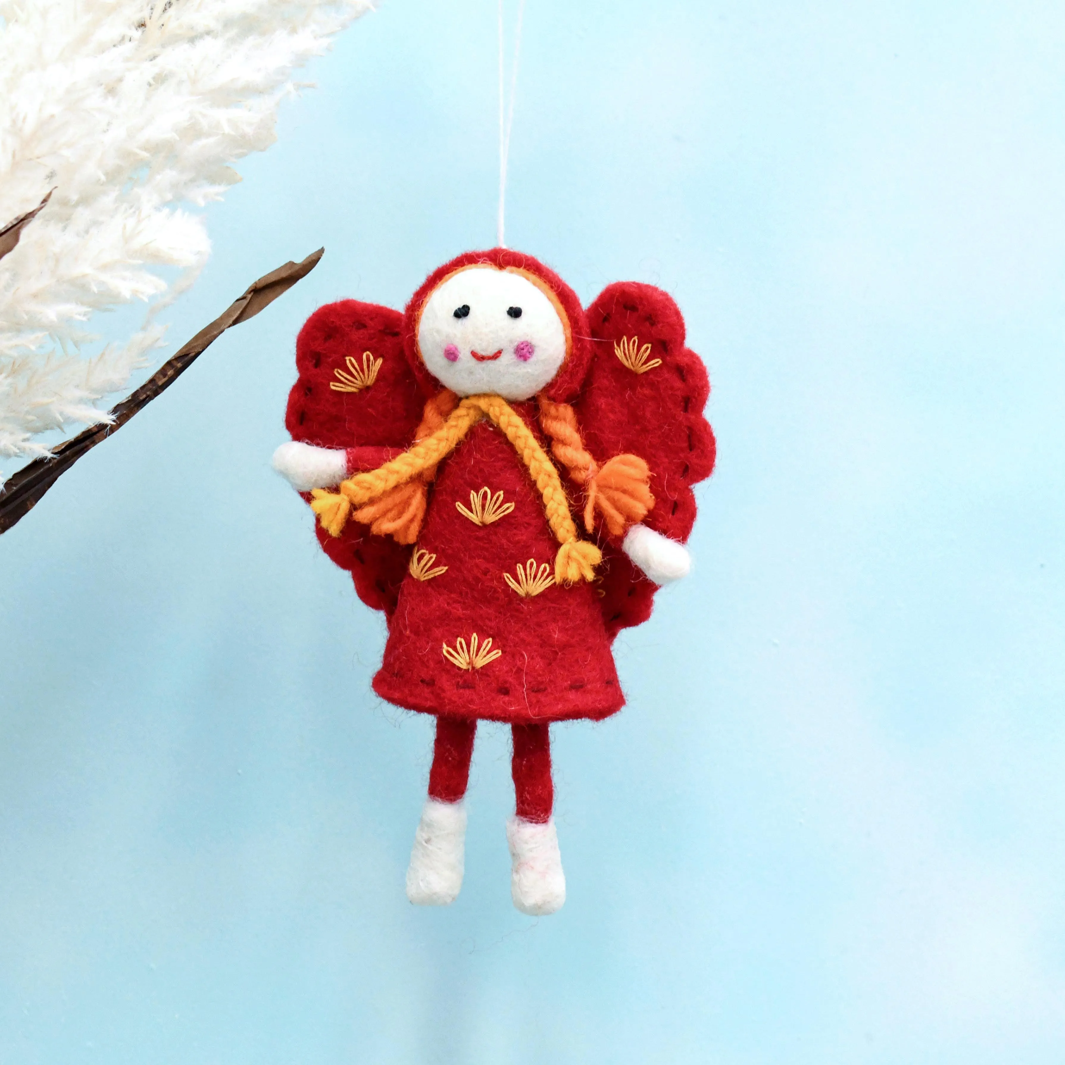 Felt Flower Fairy - Red Dress