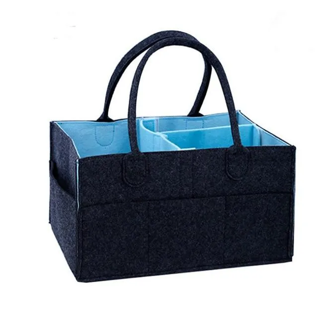 Felt Fold-able Cloth Large Size Diaper Storage Bag Organiser