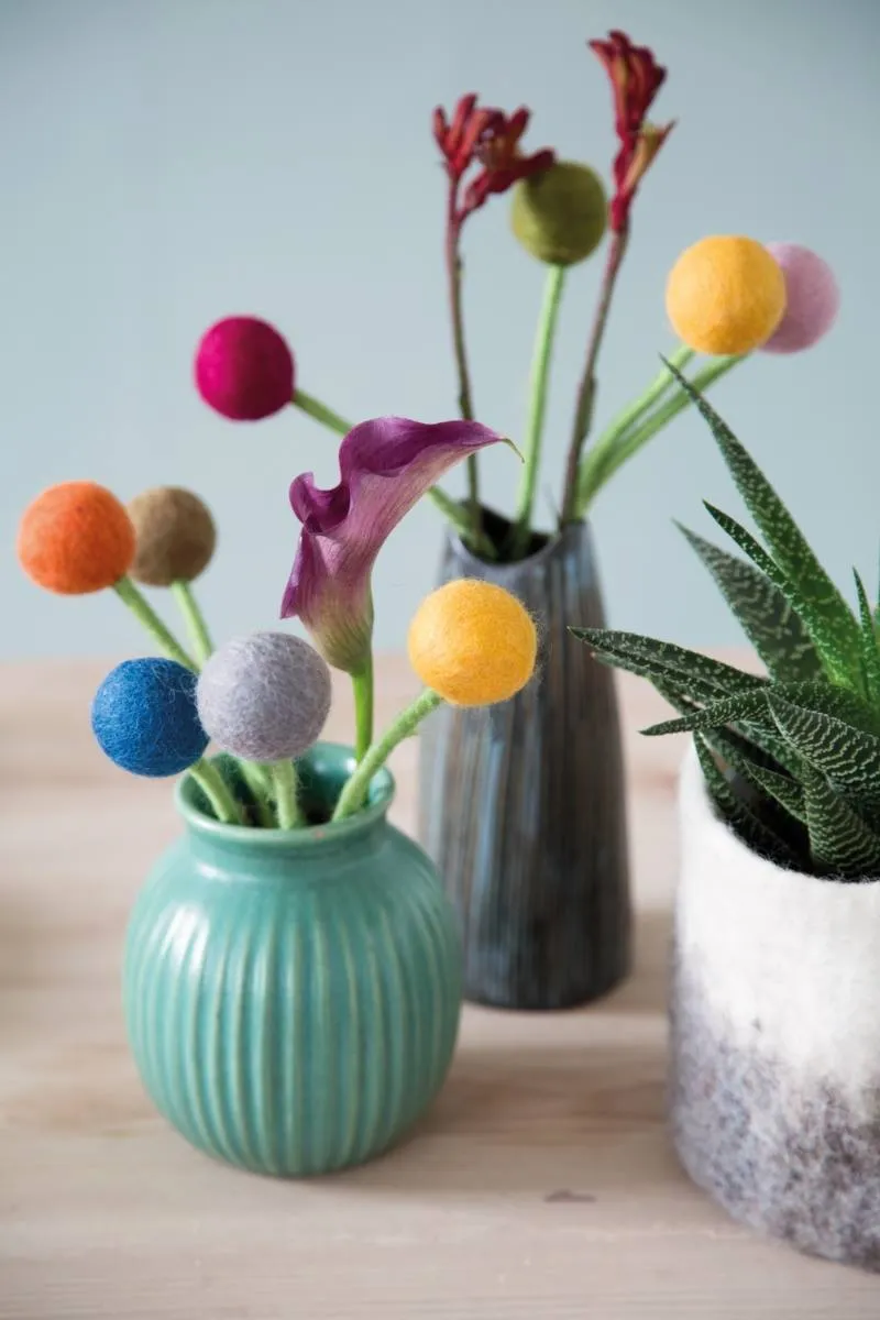 Felt Foliage - Branch with Cotton Flowers (Large)