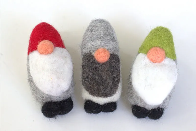 Felt Gnomes- Red, Green, or Gray