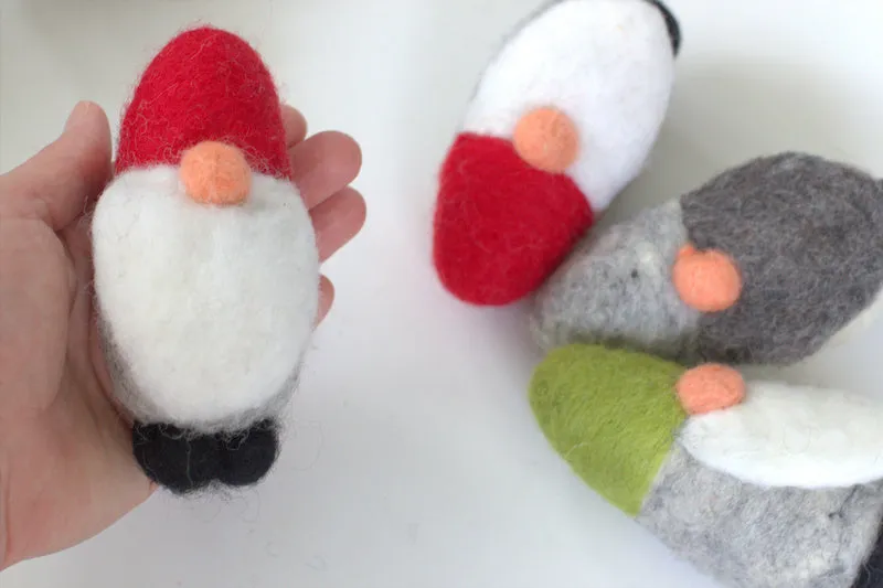 Felt Gnomes- Red, Green, or Gray