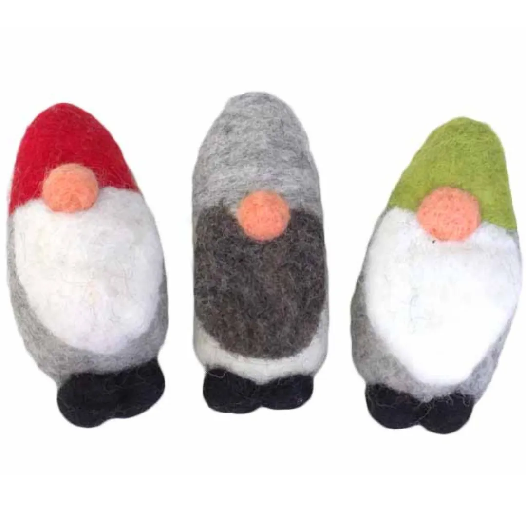 Felt Gnomes- Red, Green, or Gray