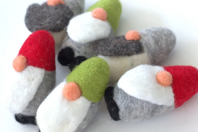 Felt Gnomes- Red, Green, or Gray