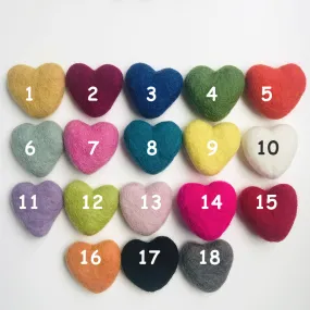 Felt Hearts Assorted Colors