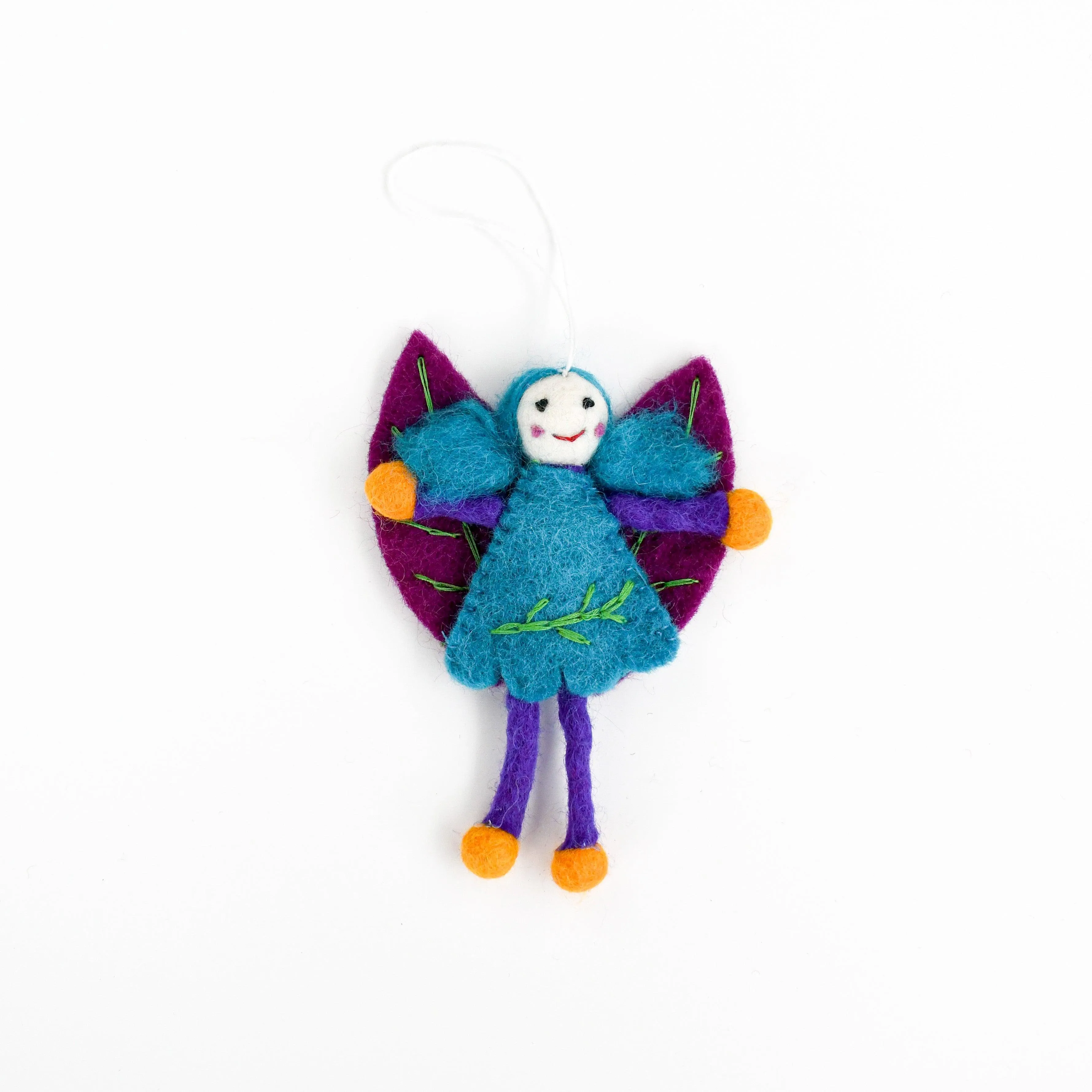 Felt Leaf Fairy - Blue Hair