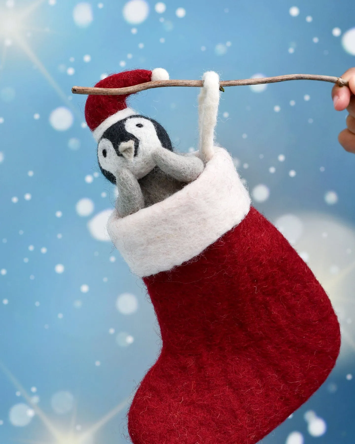 Felt Penguin in Stocking Toy